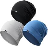 QINGLONGLIN 3Pcs Cooling Skull Cap for Men Women-Lightweight Breathable Beanie Hat, Thin Quick Dry Running Cap for Cycling