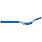 Funn Full On Mountain Bike Handlebar with Bar Clamp 31.8mm and Width 785mm, Tough and Lightweight Alloy Riser Handlebar for MTB, BMX and Road Bike, Rise 30mm MTB Handlebar (Blue)