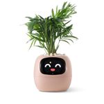 PLANTSIO Smart pet Planter Robot Guidance on Plant Care with Emojis, Adorable Plant Companion with Rich Gesture Interaction, Neat Desk Setup Gift (Pink)