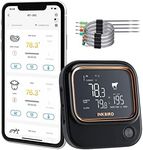 INKBIRD IBT-26S Meat Thermometer,WIFI 5GHz and Bluetooth 5.1 Meat Thermometer Probe,BBQ Thermometer with 4 Probes, Magnetic Holder, USB Rechargeable, Grill Thermometer for Kitchen Oven BBQ Smoker