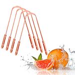Nurpi Copper Tongue Cleaner for Adults and Kids Fights Bad Breath Oral Care Tongue Cleaner, Easy to Use Travel Friendly- Pack of 4