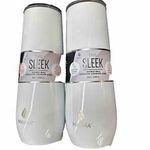 2 MANNA The Sleek White Sparkle insulated Stainless Steel Champagne Wine 9 Oz