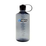 Nalgene 32 oz Narrow Mouth Water Bottle | BPA-Free, Durable & Leak Proof, Lightweight Bottle for Hiking, Gym & Travel, Gray