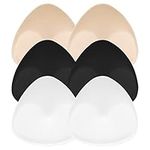 WLLHYF 3 Pairs Triangle Bra Pads Inserts, Breathable Bra Inserts Skin Color Removable Breast Padding Soft and Comfortable Breast Enhancers Bra Pads for Women Girls Bra Any Cup Cover