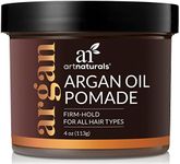 Artnaturals Professional Argan Oil Pomade - (4 Oz / 113g) - Strong Hold for All Hair Types – Natural Hair Styling Formula – Men and Women – Made in USA – Thick, Straight and Curly Hair