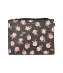 Kate Spade New York Spencer Ditsy Rose Printed PVC Wristlet with Gusset Black Multi One Size, Black Multi