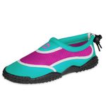 Lakeland Active Girl's Eden Aquasport Water Shoes Holiday Surf Sea Barefoot Swimming Paddleboard - Teal/Pink - 1 UK