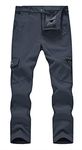 Rdruko Men's Outdoor Snow Ski Insulated Pants Windproof Waterproof Softshell Pants for Snowboarding(Grey, CA 32)