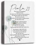 Psalm 23 Sign Canvas Wall Art, Scripture Signs for Home or Office Decor, The Lord is My Shepherd Sign Inspirational Quote Canvas Prints Poster Wall Art, Christian Family Home or Office Decor Saying