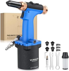VORXEON Riveteuse Pneumatique Super Léger 1.1kg pour RIVETS 2.4mm(3/32")3.2mm (1/8")4mm (5/32")4.8mm (3/16") Pistolet à Riveter à Air Hydraulique 1/8 NPT (1000KGF)