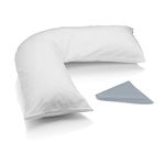 EGYPTO Orthopaedic V Pillow with pillowcases – Soft & Breathable – Anti-Allergy V Shaped Pillows for Neck & Back Support – Nursing, Pregnancy & Post Surgery Support Pillow (Grey)