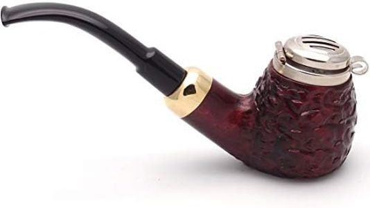 Mr. Brog Full Bent Smoking Pipe - Model No: 21 Old Army Mahogany Rusticated - Pear Wood Roots - Hand Made (Mahogany Rusi #21)