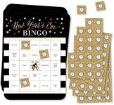 Big Dot of Happiness New Year's Eve - Gold - Bar Bingo Cards and Markers - New Years Eve Party Bingo Game - Set of 18