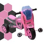 RK STAR Bullet Stylish Sports Bike Pedal Tricycle for Kids I Kids Tricycle with Musical Horn and Lights 3-6 Years (Pink)