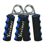 Esmartlife 2 Pack Hand Grip Strengthener Set,Finger Gripper, Hand Grippers - Soft Foam Hand Exerciser for Quickly Increasing Wrist Forearm and Finger Strength (Blue)