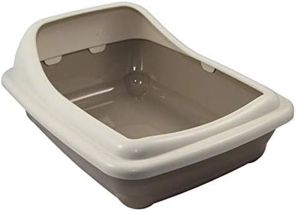 Zeez MP3023BE05 Birba Litter Tray, 56 cm x 39 cm x 21cm Size, Mocaccion