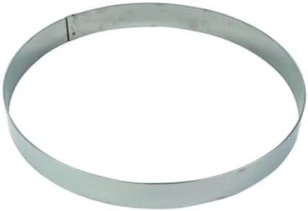 Paderno World Cuisine 9 1/2 Inch by 1 3/4 Inch Mousse Pastry Ring