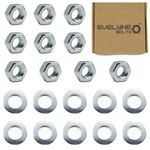 M8 Nuts & Washers Set. 10 – M8 Steel Nuts & 10 – M8 Form A Flat Washers.