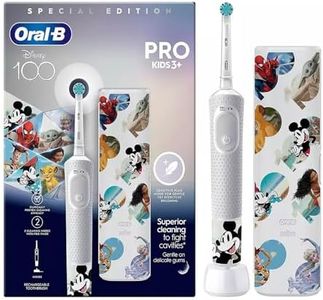Oral-B Pro Kids Electric Toothbrush, 1 Toothbrush Head, 4 Disney Stickers, 1 Travel Case, 2 Modes with Child-friendly Sensitivity Mode, for Ages 3+, 2 Pin UK Plug, Special