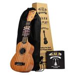 Kala Official Learn to Play Ukulele Soprano Starter Kit, Satin Mahogany “ Includes online lessons, tuner app, and booklet (KALA-LTP-S)