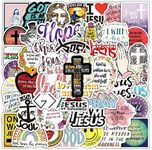 50pcs I Love Jesus God Jesus Lord Bible Christianity Stickers Decal Waterproof for Laptop Luggage Phone Bottle car