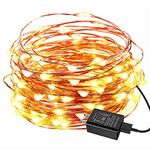 EShing 100LED 33ft String Lights, Plug-in Waterproof Decorative Fairy Lights, Firefly Lights with UL Power Adapter for Bedroom Home Garden Wedding Party Indoor Outdoor Decorations (Warm White)