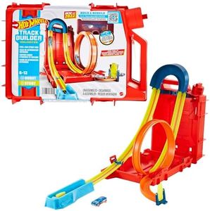 Hot Wheels Toy Car Track Set, Track Builder Unlimited Playset Fuel Can Stunt Box, 14 Component Parts & 1:64 Scale Vehicle