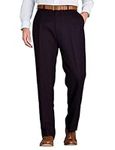 Chums Men's Stretch Waist Formal Smart Work Trousers Hidden Elasticated Waist Smart Work Pants Black