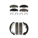 Transit Auto Front Rear Ceramic Brake Pads And Drum Shoes Kit Replacement For 2008-2011 Ford Focus KCN-100344