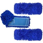 Kleen Handler 36 inch Microfiber Dust Mop | Large Washable Commercial Mop Head Replacement, Pack of 3