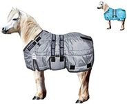 Derby Originals Nordic Tough Closed Front 420D Water Resistant Winter Mini Horse and Pony Stable Blanket 200g Medium Weight, Charcoal, 38"