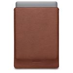 WOOLNUT Leather Sleeve Case for MacBook Pro 13 & MacBook Air 13/13.6 inch - Charge in Sleeve - Full-Grain Leather, Wool Felt Interior - Tailor-Made Fit - Scandinavian Design - Cognac Brown