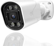 4MP H.265 PoE Bullet W/Audio Security 3.6mm Wide Lens Camera,Indoor/Outdoor Weatherproof,AI Color Night Vision,Compatible NVR/RTSP