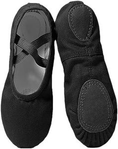 flintronic Chaussure de Ballet Danse,Toile Chaussures Gymnastique, Gymnastique Yoga Ballet Chaussons, Chaussure Ballet Ballerine pour Enfants Filles Femmes