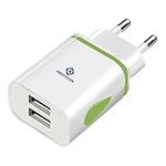 Pipestation European USB Plug Adapter - European USB Charger Plug with 2 USB Ports - European Plug Adapter - Continental EU Travel Adapter - EU USB Plug Adaptor for Greece Turkey France Spain Italy