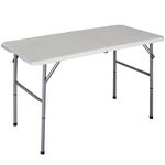 Home Vida Folding Table 4ft Heavy Duty Extra Strength Camping Buffet Wedding Market Garden Party Car Boot Stall Picnic Trestle Indoor Outdoor Foldaway