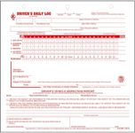 Mid-Size Driver Daily Log 10-pk. with Simplified Driver Vehicle Inspection Report - Shrinkwrapped Loose-Leaf Format, 2-Ply Carbonless, 8.5" x 8.25", 31 Sets of Forms Per Unit - J. J. Keller