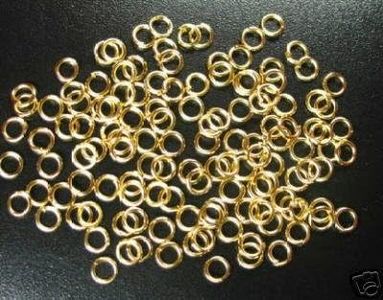 500pcs Gold Plated Open Jump Rings 4mm/22GA ~Jewelry Findings~
