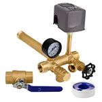 Upgrade Pressure Tank Tee Kit for Water Pressure Tank, Pressure Tank Installation Kit with 1" Brass Union & 40-60Psi Pressure Switch, Well Tank Tee to Fit Most Pressure Tanks with Diameters Up to 16"