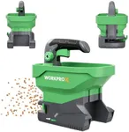 WORKPROX Battery Powered Fertilizer Spreader, 7.2V Seed Spreader for Salt, De-Icer, Earth Food, Rechargeable Grass Seed Spreader with 8-Level Settings and Holds up to 6458 sq.ft. of Product