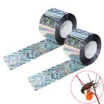 Bird Scare Tape, 2Pcs Bird Repellent Scare Tape Garden Bird Scarer Reflective Bird Control Tape Reflective Bird Deterrent Bird Scarers for Gardens Pigeon Magpie Crow Protect Garden Farm Orchard - 50M