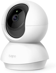 TP-Link Tapo Pan/Tilt Home Security Wi-Fi Camera - 1080p, 360°, night vision, alarm, 2-way audio, 24/7 live view, voice control, Tapo APP, Alexa, Google Assistant, No hub required (Tapo TC70)