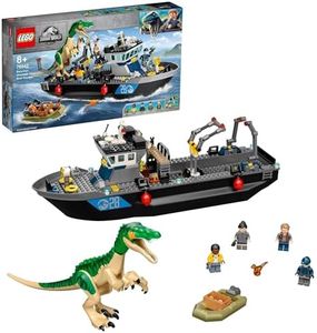 LEGO® Jurassic World Baryonyx Dinosaur Boat Escape 76942 Building Kit; Cool Toy Playset for Creative Kids