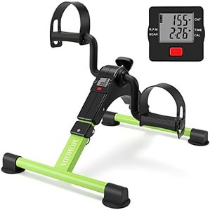 Pedal Exerciser Mini Desk Cycle with LCD Monitor Foldable … (Black/Green)