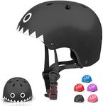 Glaf Toddler Helmet for 2-4 Years Kids Bike Helmets Baby Girls Boys Multi-Sport Adjustable Skateboard Bicycle Helmet Lightweight 3 Sizes for Toddler to Youth (Black White, XS: 18.9“-19.7“)