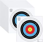 Varvin 10M Air Pistol & Air Rifle Target Cards – ISSF Standard 17cm x 17cm – 50 Practice Sheets for Indoor & Outdoor Shooting (Colour Ring)