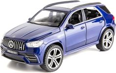 VARIYA ENTERPRISE 1/32 Scale Benz AMG GLE 63S SUV Toy Car, Alloy Diecast Collectible Pull Back Car Model with Light and Sound Toy Vehicles for Adults Boys Girls Gift Toy (Blue)