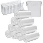 Zubebe 1000 Pcs/ 10 Roll Sanitary Napkin Receptacle liner, Trash Can Liners Bulk Disposal Bags Napkin Trash Liners for Feminine Bathroom Garbage Trash Kitchen, 15.75 x 15.75 Inch