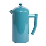 Frieling Double-Walled Stainless Steel French Press Coffee Maker, Lagoon Blue, 34 fl oz.