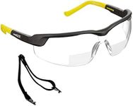 voltX GT ADJUSTABLE (2020 model) Bifocal Reading Safety Glasses (Clear Lens +3.0), UKCA & CE EN166FT Certified, Anti fog coated, UV400 Lens, Scratch resistant, Tilt and length adjustable earstems.